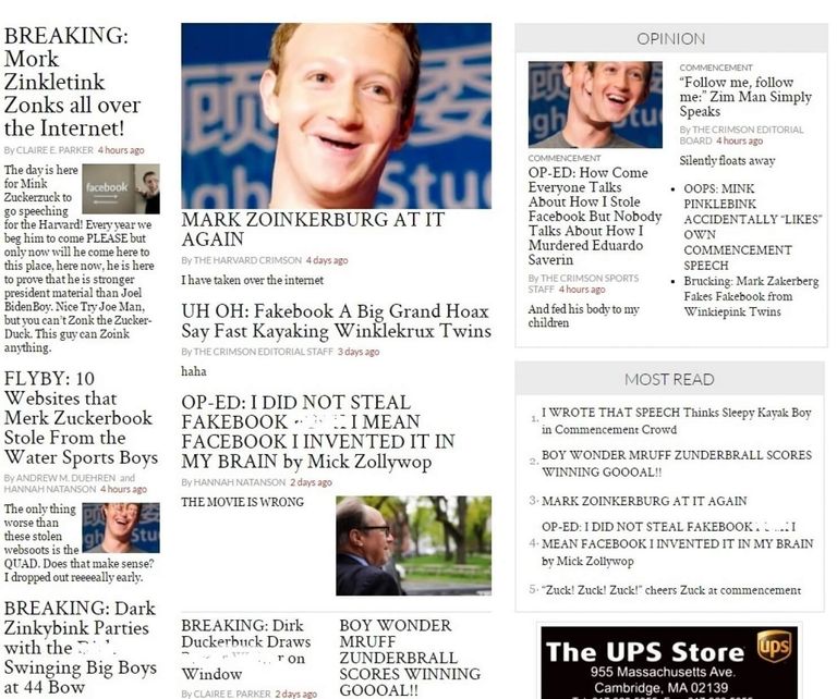 El periódico universitario de Harvard fue hackeado antes del discurso de Mark Zuckerberg