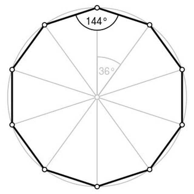 El decágono, la figura geométrica de 10 lados pasalo.es