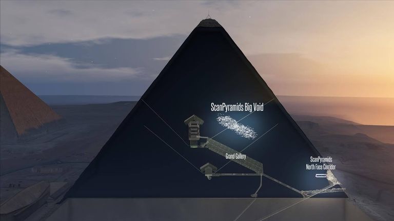 Descubren una misteriosa cavidad, del tamaño de una catedral, en el interior de la pirámide de Keops
